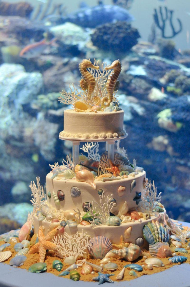 海鼓舞婚礼蛋糕