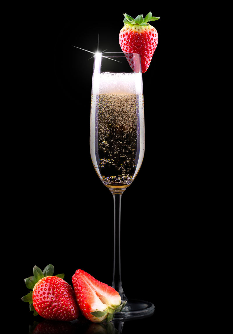 香槟与草莓