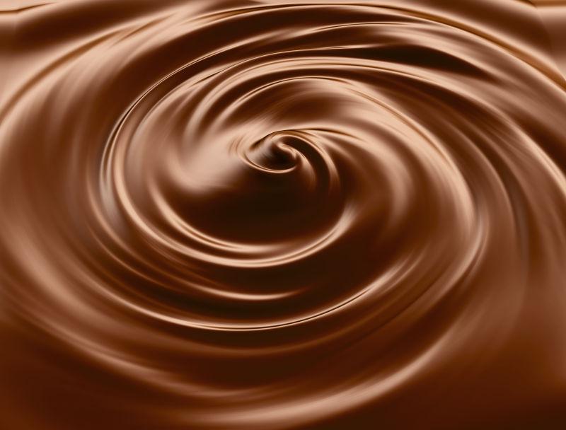 融化的巧克力旋涡
