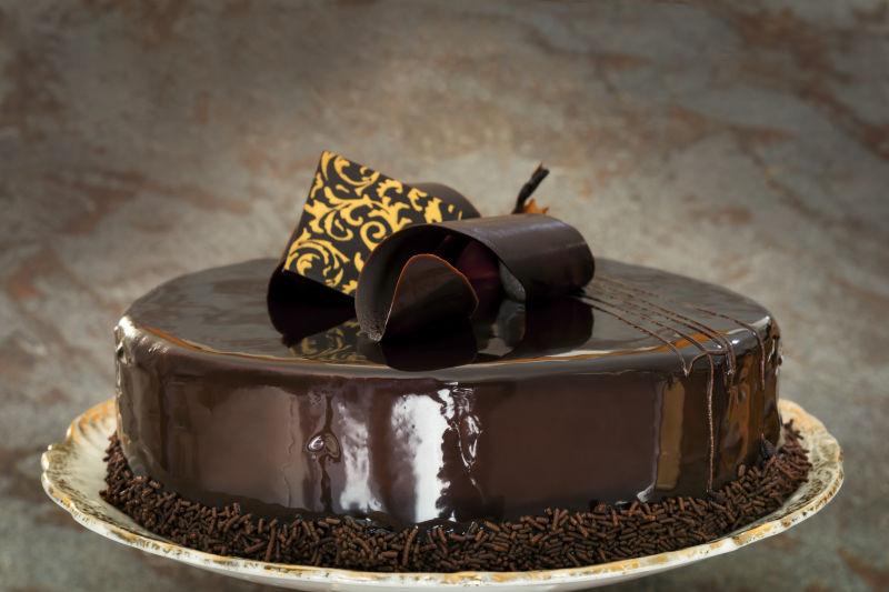 华丽的巧克力蛋糕