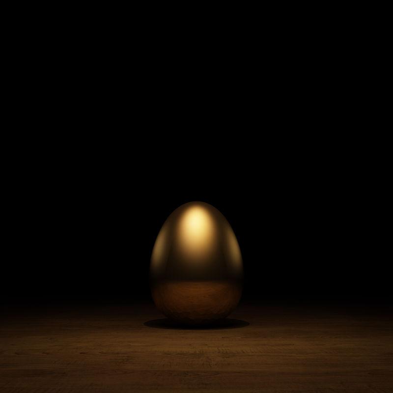 在金色的复活节彩蛋