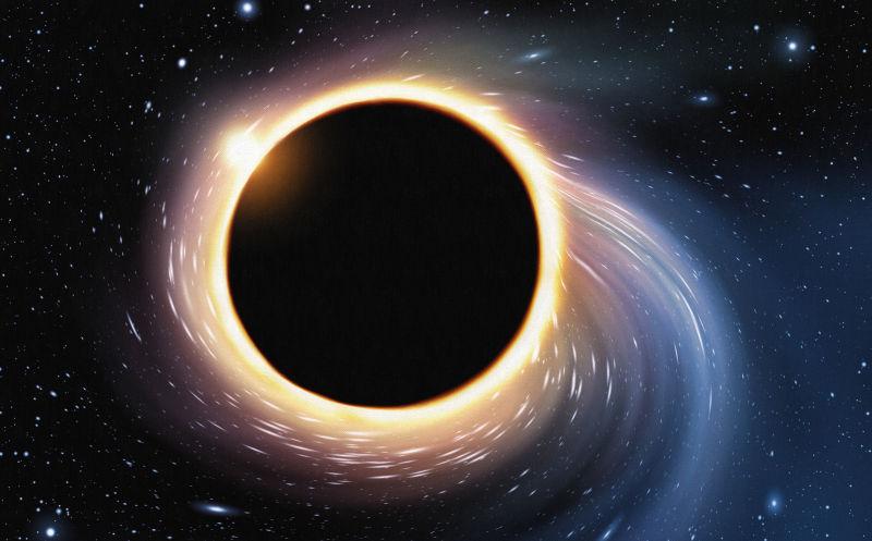 巨大黑洞对空间的数字化绘画