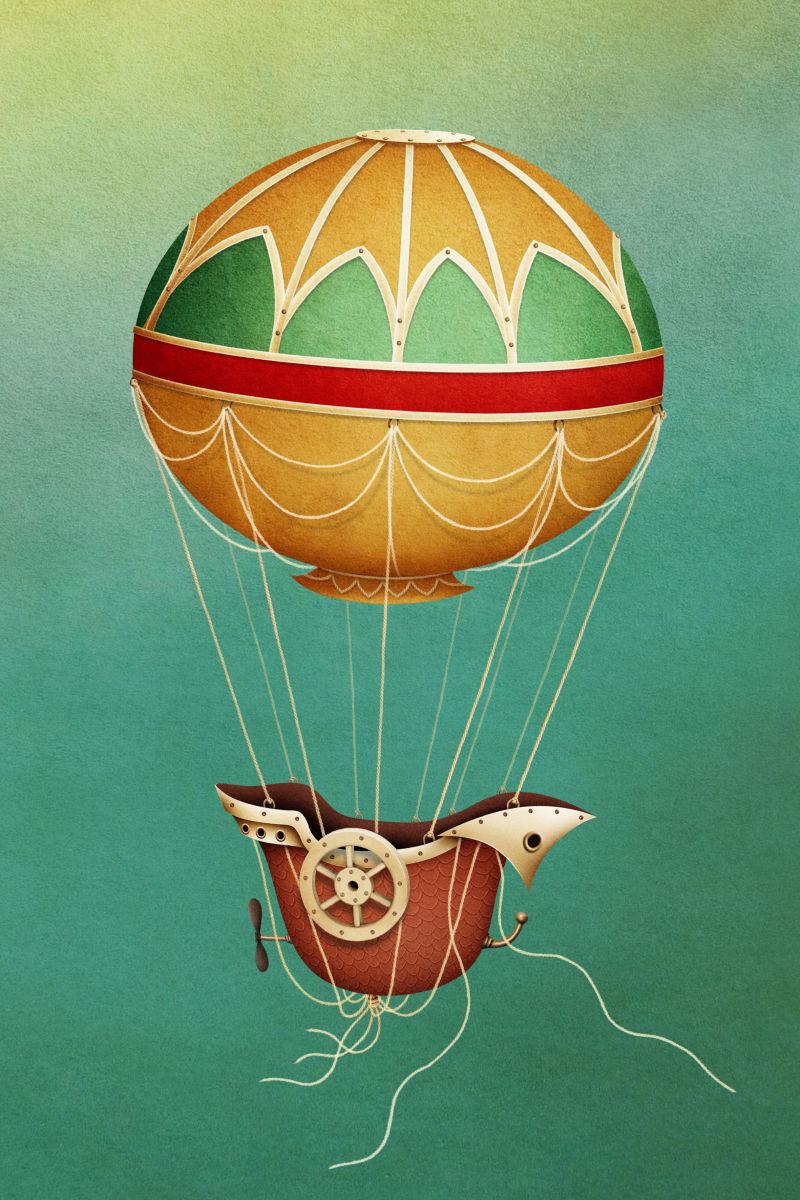 童话气球与船