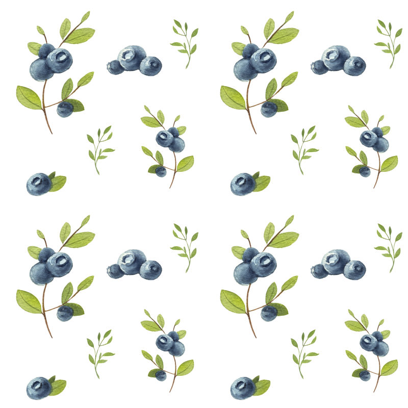 蓝莓背景矢量图