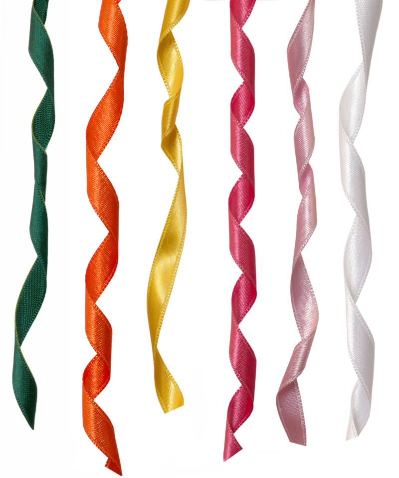 6种颜色的丝带