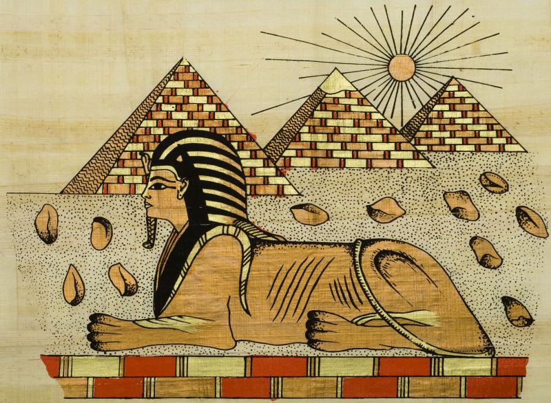 埃及狮身人面像纸莎草