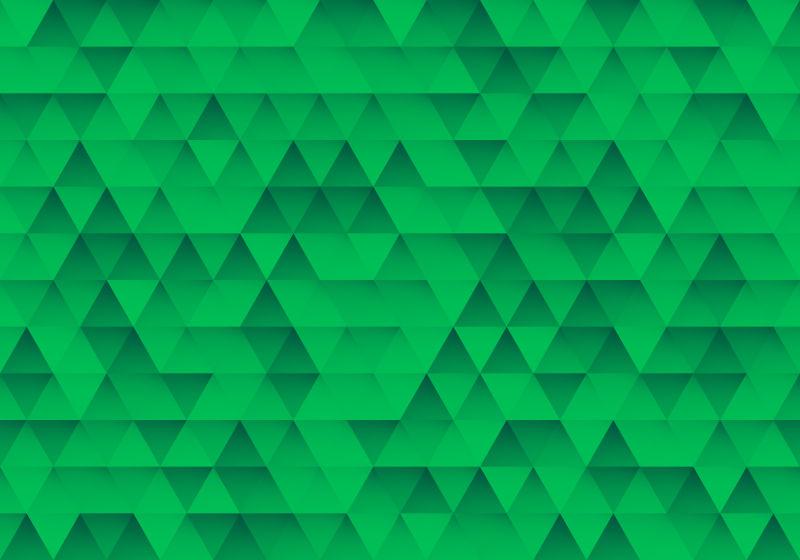 绿色三角形的抽象背景