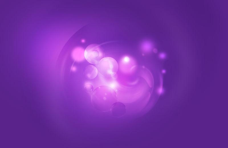 闪烁的圆圈和光泽的紫色背景