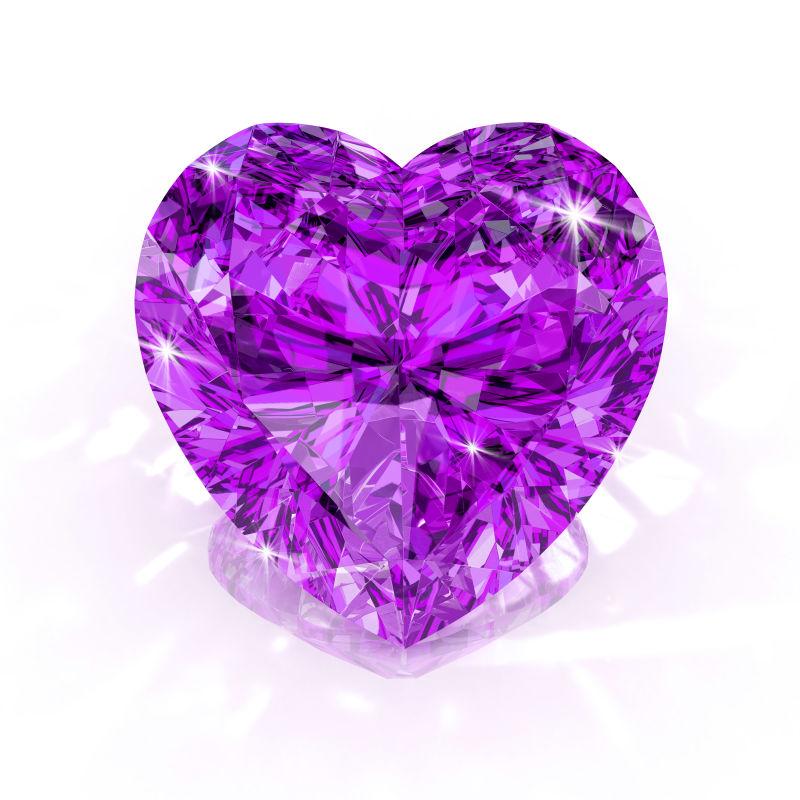 紫色的心形钻石