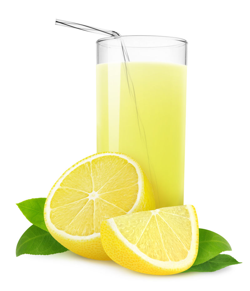 柠檬果汁与柠檬水果
