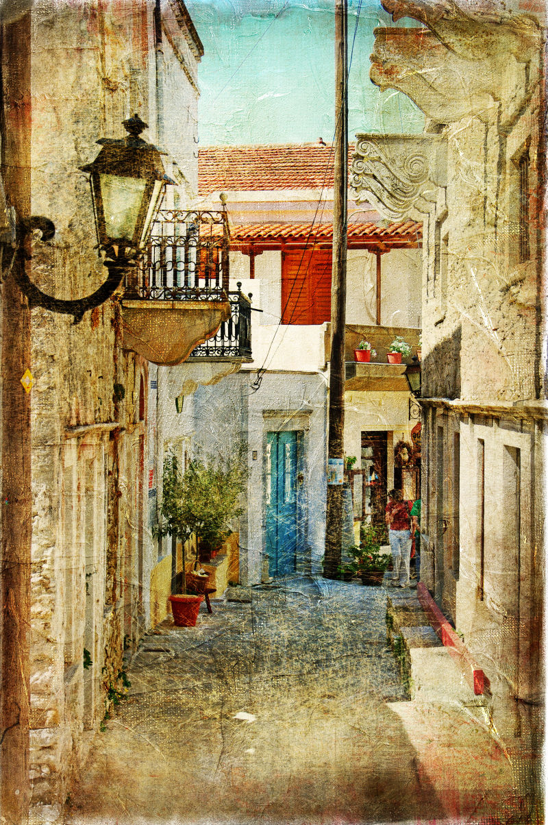 古希腊的街道景色