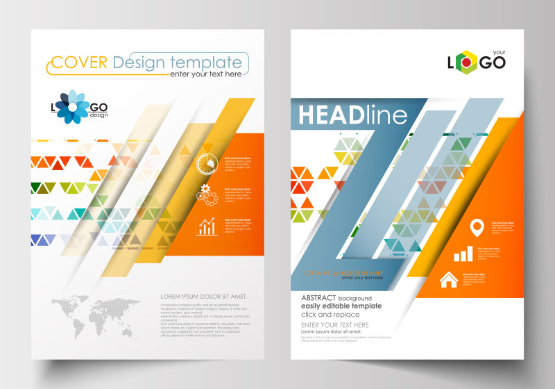 矢量现代几何风格的创意宣传册设计