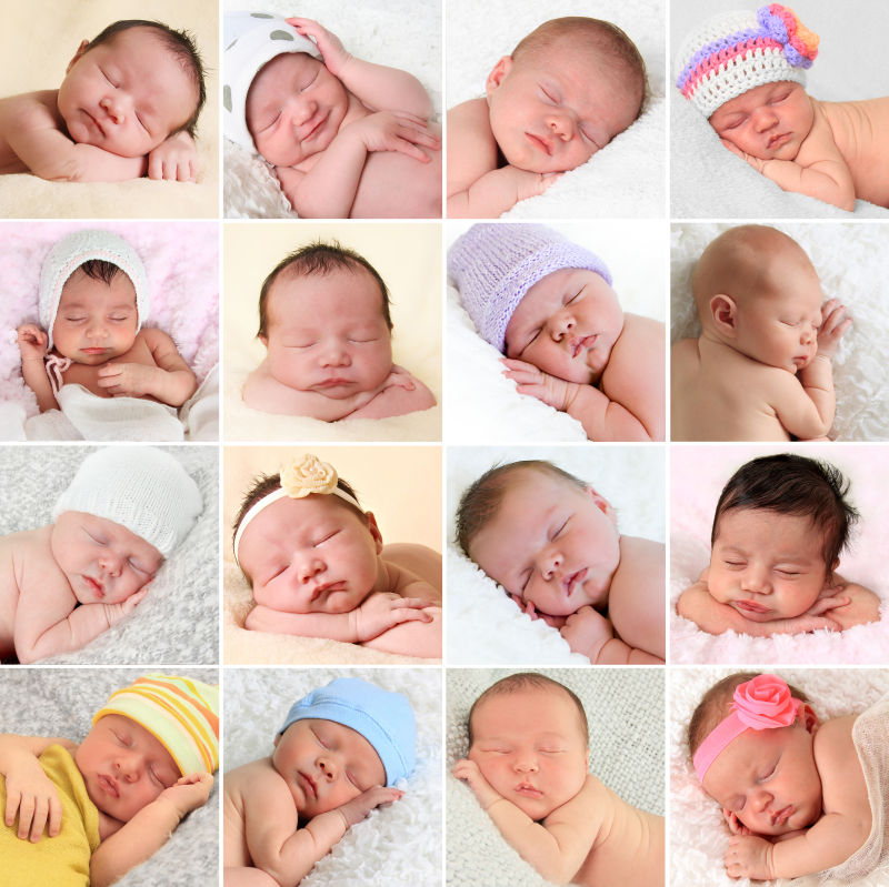 很多宝宝的睡觉姿势