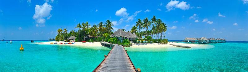 马尔代夫岛全景