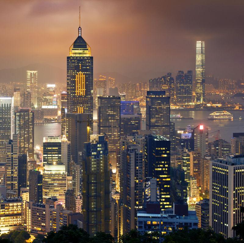 香港和九龙夜景