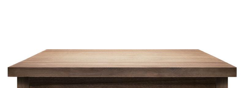木制桌面白色背景