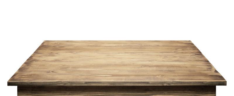 白色桌面背景的木桌面