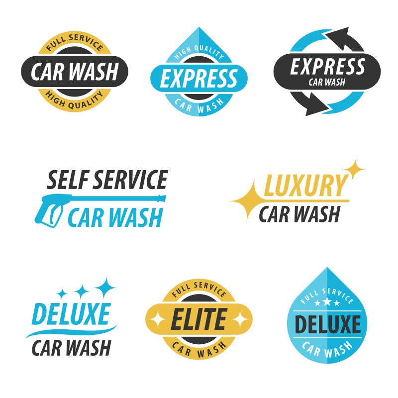 矢量洗车标志设计