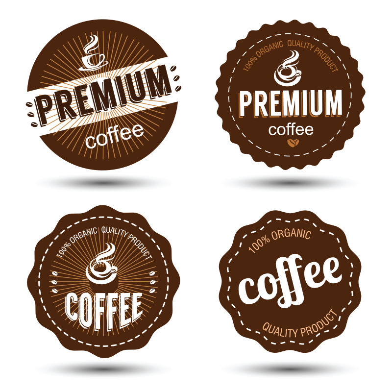 创意的咖啡标签矢量设计