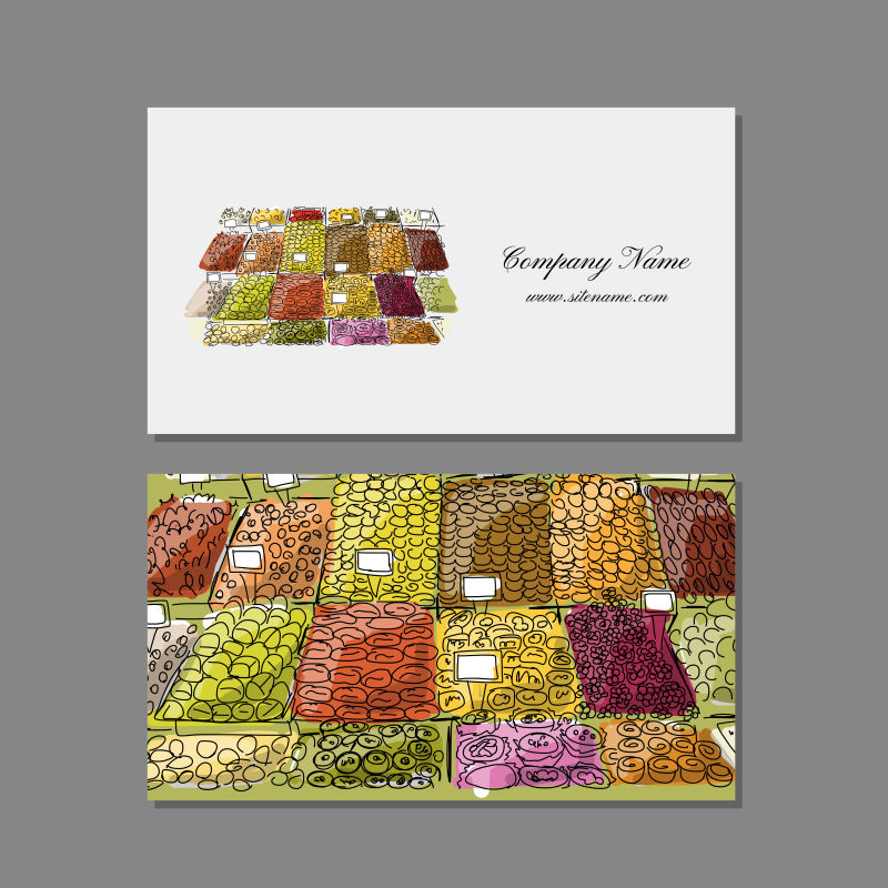 彩色水果创意卡片设计