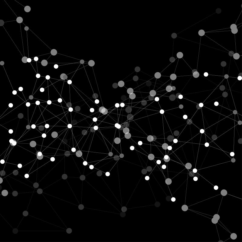 黑色背景下矢量的圆形化学分子立体结构