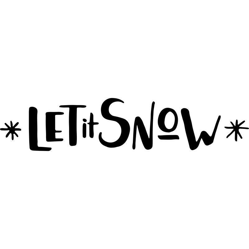 矢量让他下雪的创意字母设计