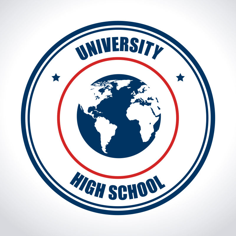矢量全球学术教育logo设计图