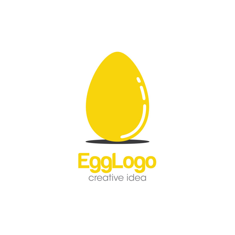 黄色的创意蛋矢量图设计