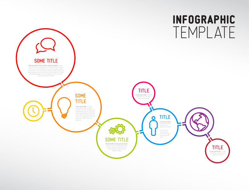 简约风格矢量信息图表