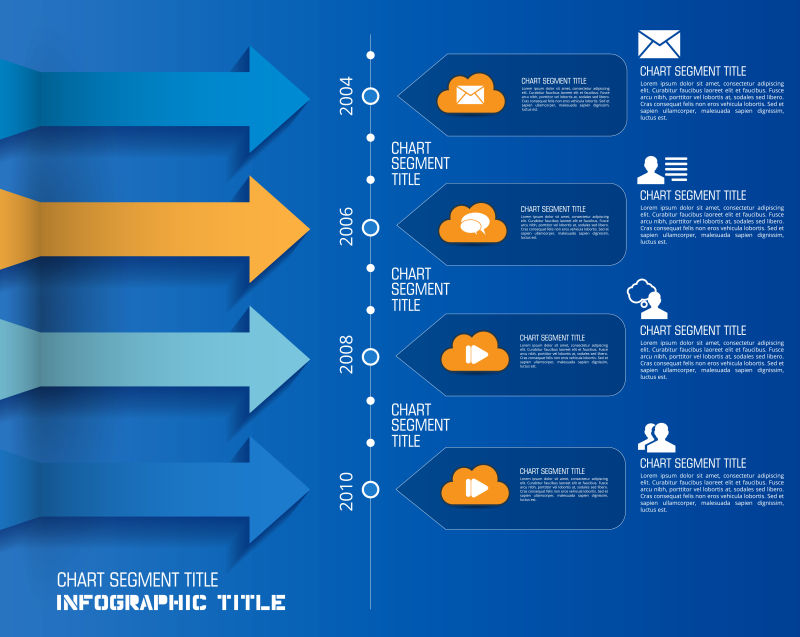 时间线信息图表设计矢量