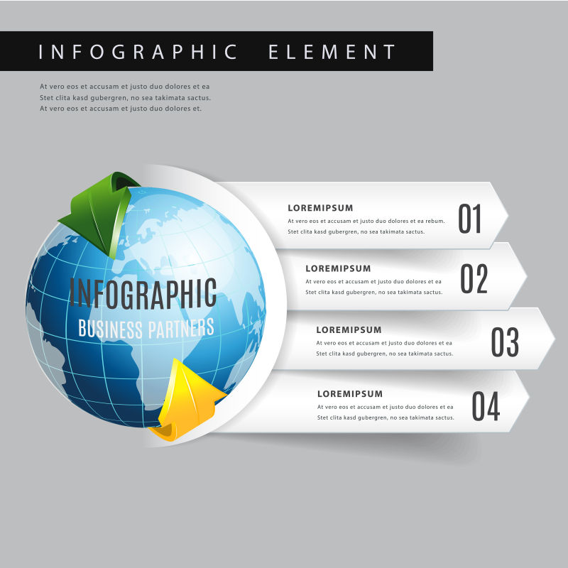 商业信息图设计矢量