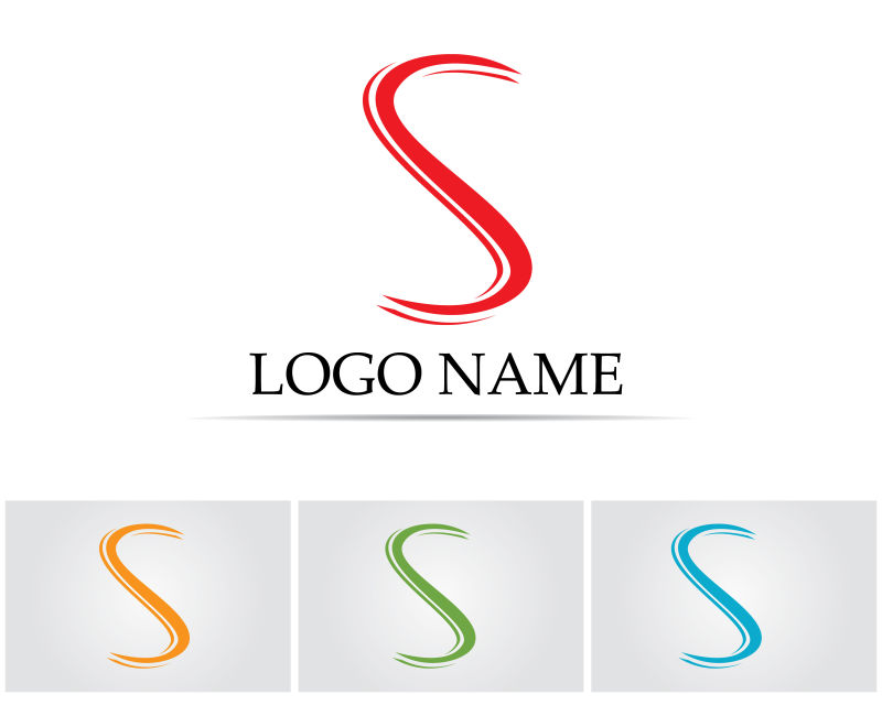 矢量的s形企业logo标志设计