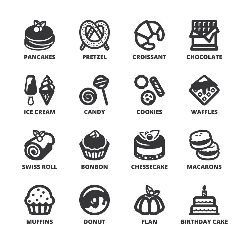 蛋糕美食矢量logo设计