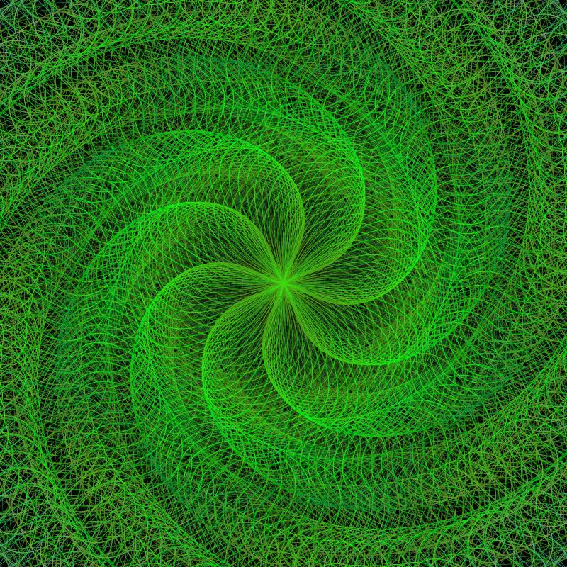 矢量绿色螺旋设计背景