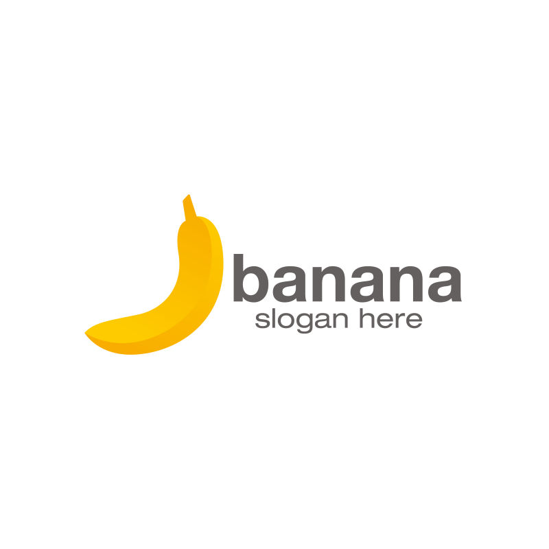 香蕉图标设计矢量