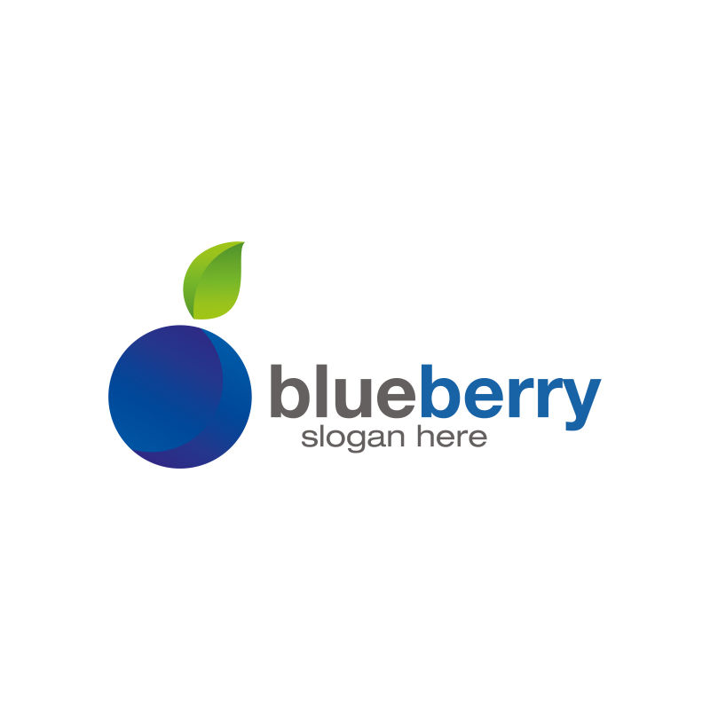 创意蓝莓标志水果logo矢量