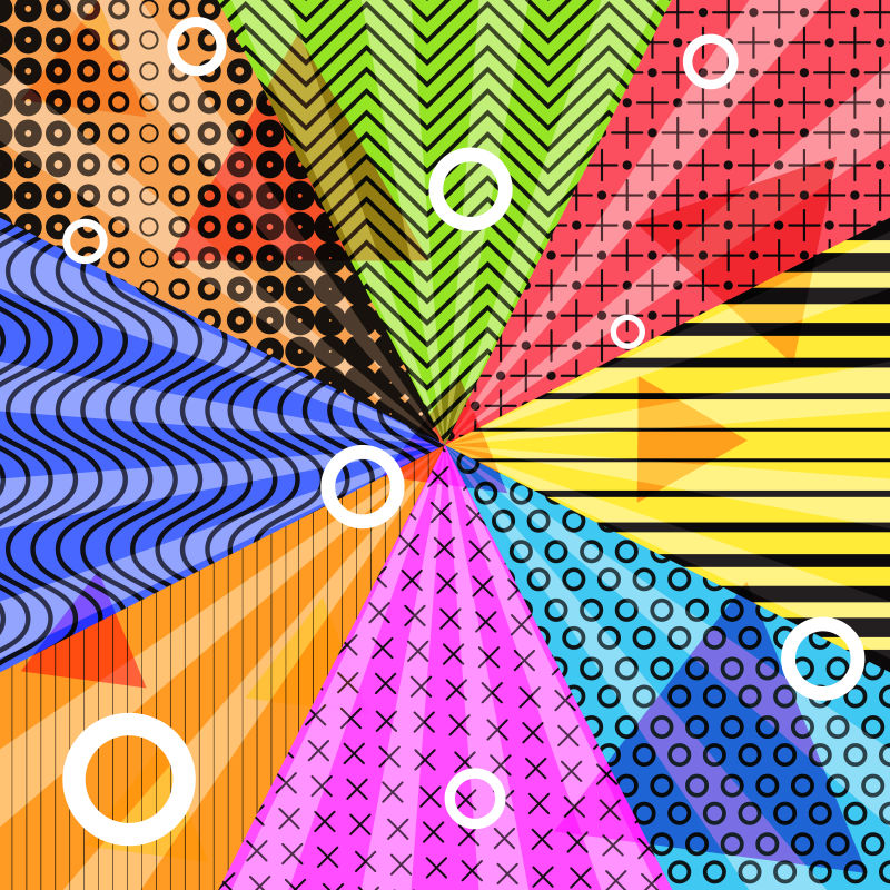 矢量抽象几何现代彩色背景