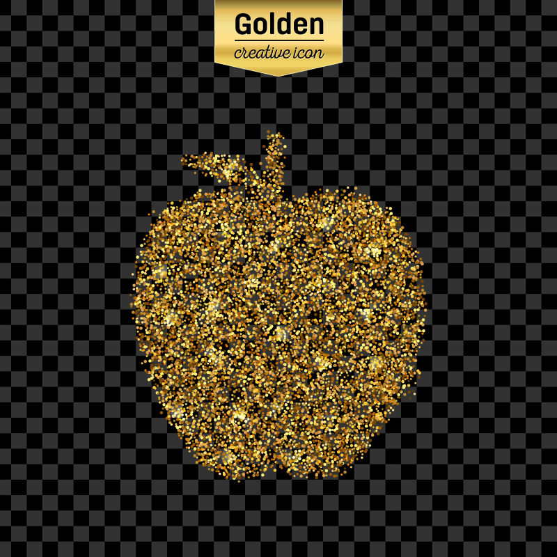 金苹果矢量图标