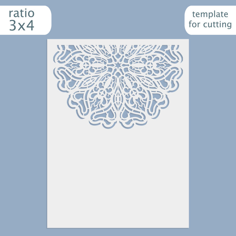花边图案贺卡装饰矢量图
