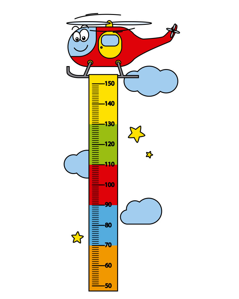 米壁式直升机矢量卡通尺