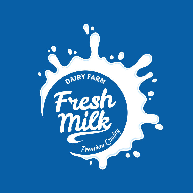 矢量牛奶logo