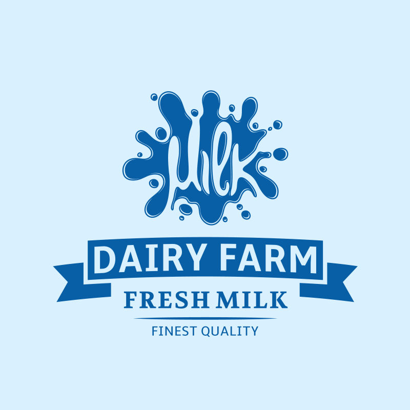 牛奶logo矢量设计
