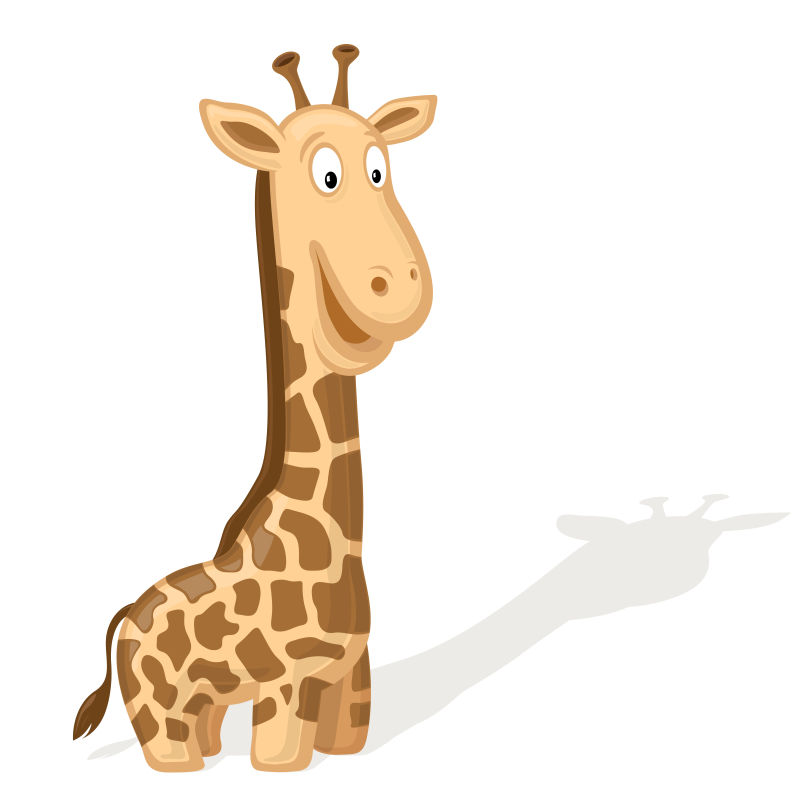 矢量可爱有趣的长颈鹿插图