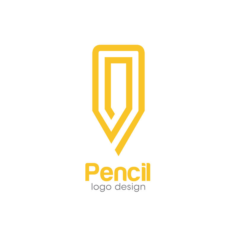 矢量创意铅笔logo