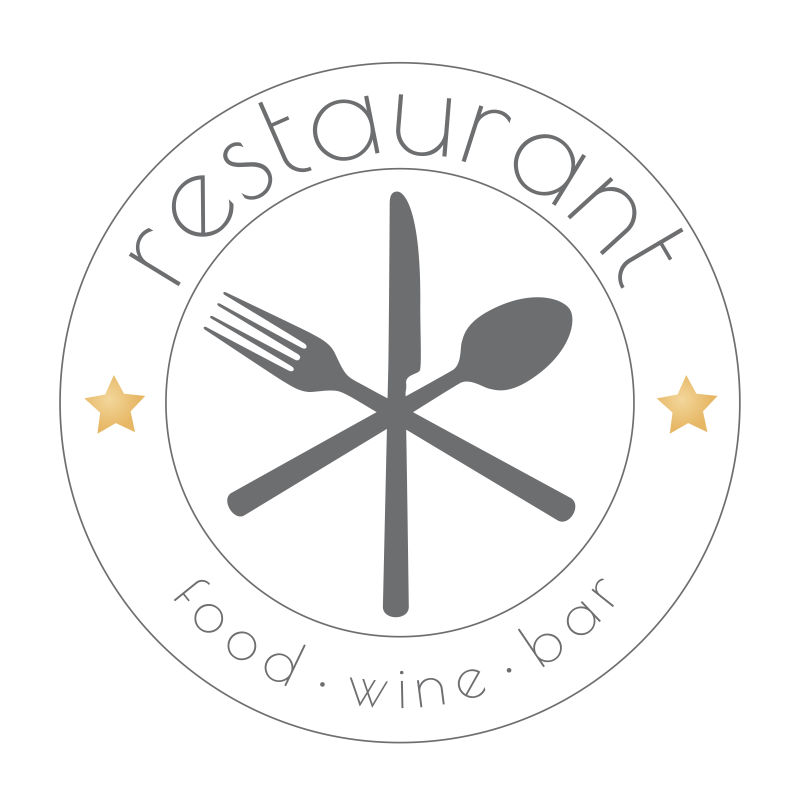 矢量的西式餐厅标志设计