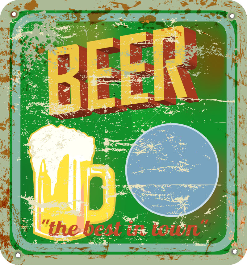 复古风啤酒logo矢量设计