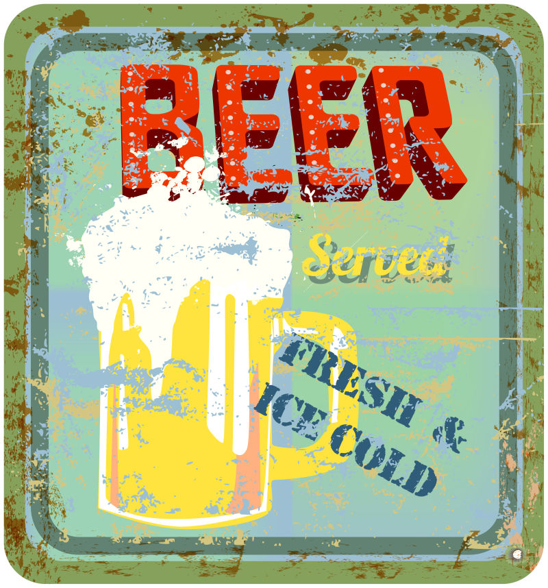复古啤酒logo矢量设计