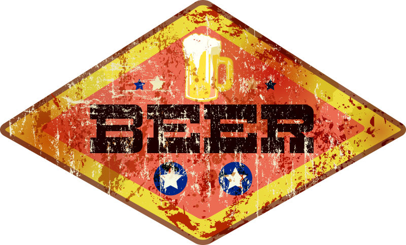 复古风格啤酒logo矢量设计
