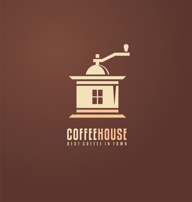 矢量咖啡店抽象图标设计