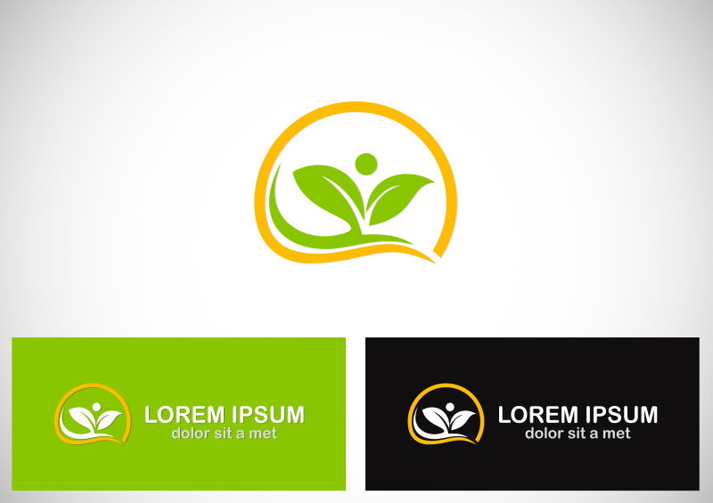 创意环保绿色logo设计矢量